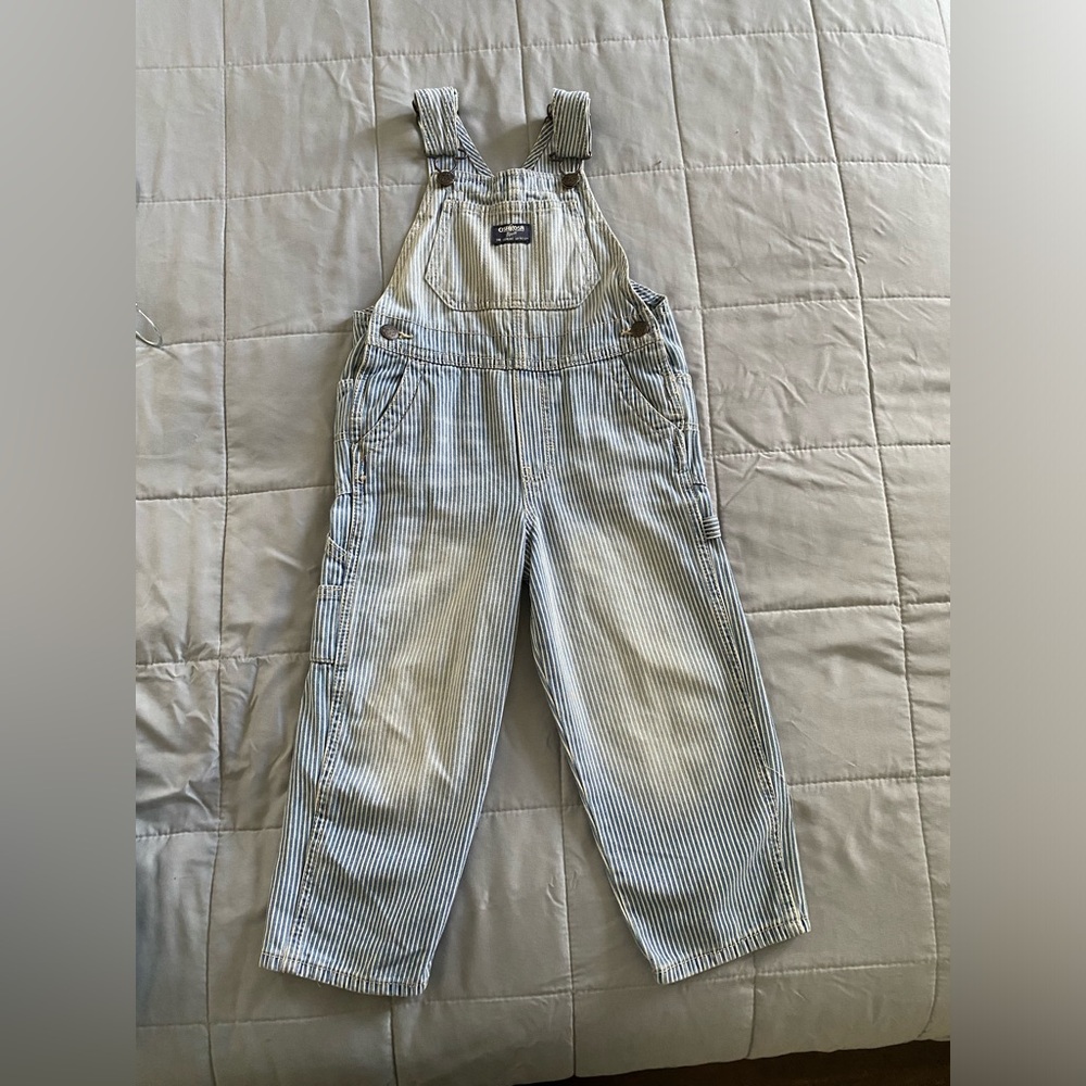 Striped overalls